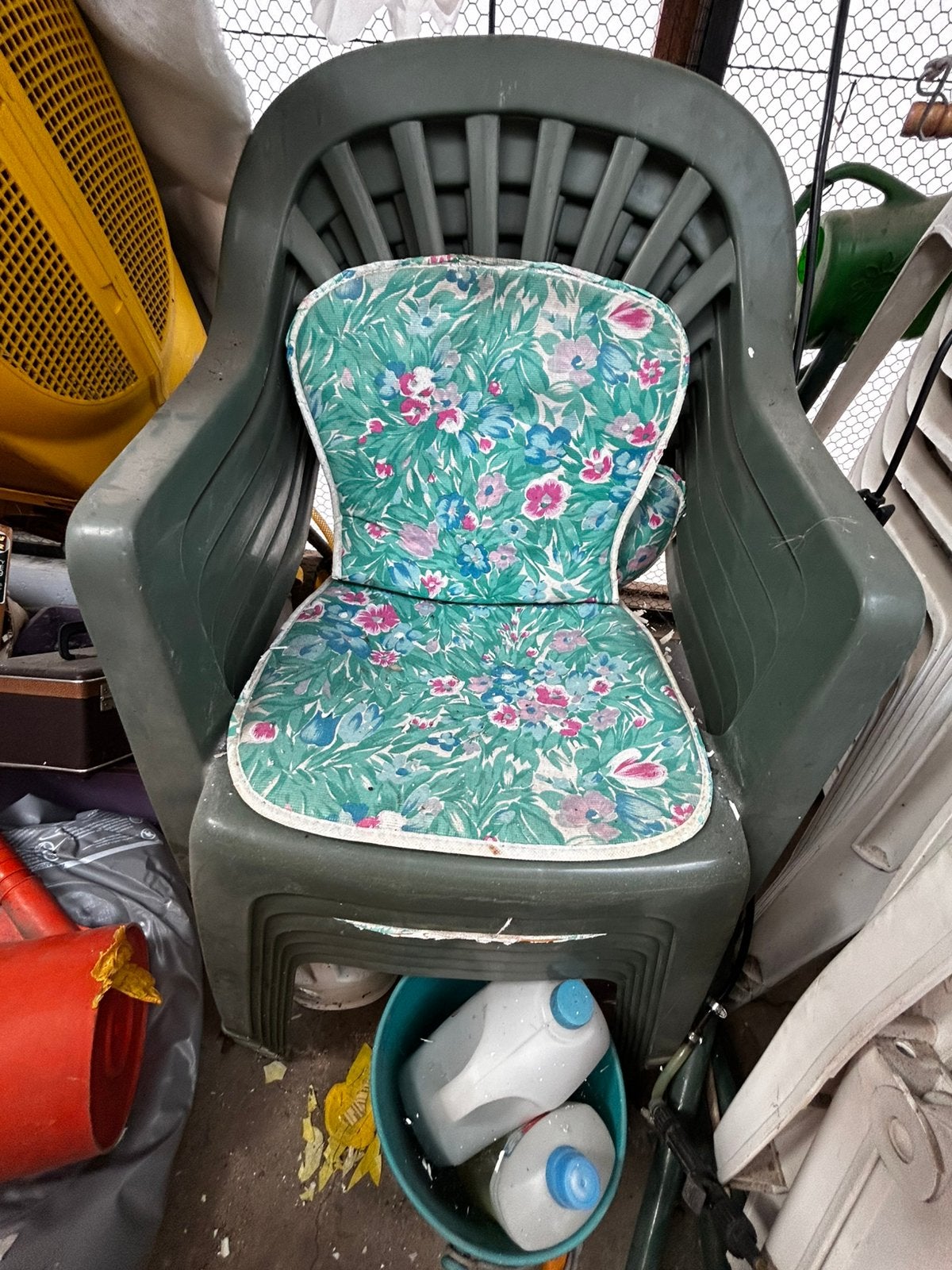 Lots chaises d’extérieur verte et blanche, Enlèvement, Comme neuf