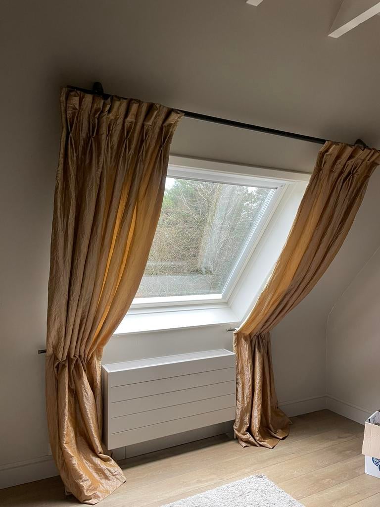 Gouden decoratieve gordijnen, Ophalen, 200 cm of meer, Overige kleuren, 50 tot 100 cm