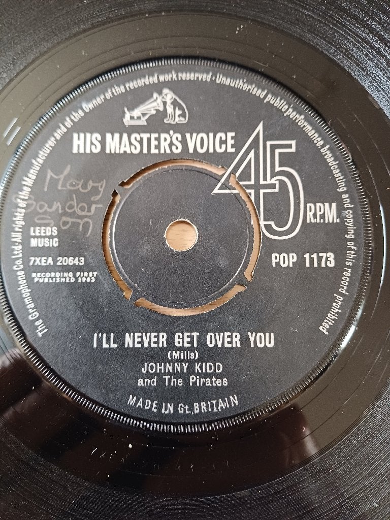 Johnny Kidd And The Pirates – I'll Never Get Over You   1963, Cd's en Dvd's, Vinyl Singles, Originele persing, Ophalen of Verzenden