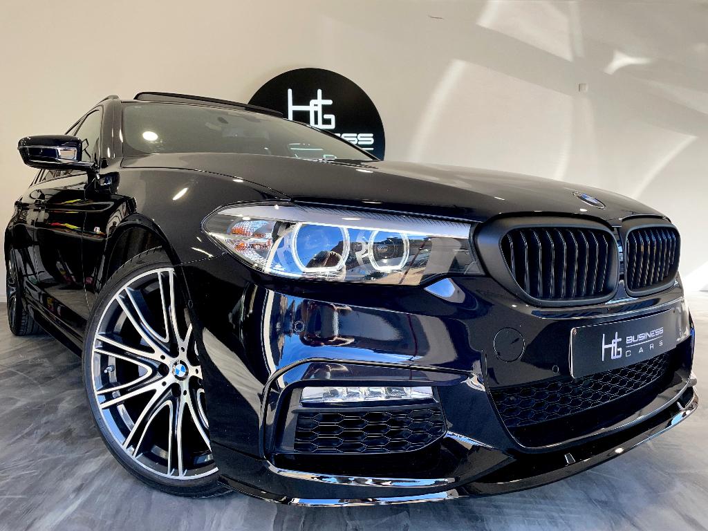 BMW 520 iA/ TOURING/ PACK M/ TOIT PANO/ ATTELAGE/ LED/ GPS, Entreprise, Alcantara, Noir, 5 portes