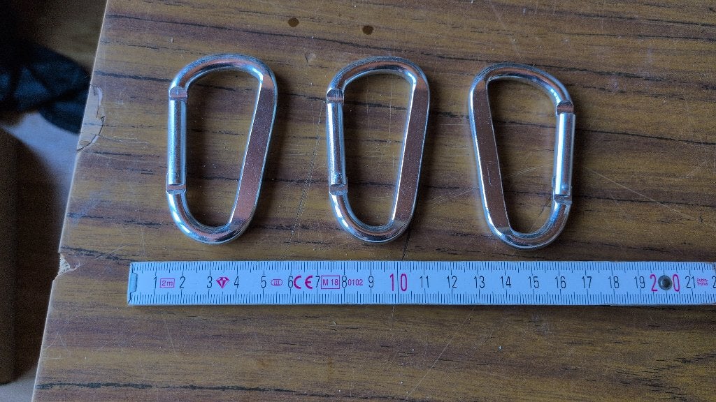 3x musketon haak, Ophalen of Verzenden