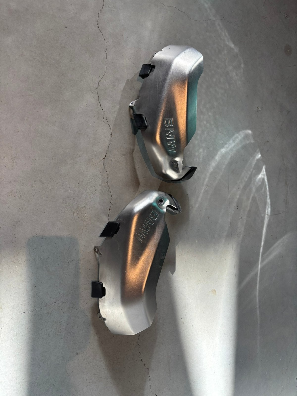 BMW kleppendekselbescherming edelstaal (2 stuks), Motoren, Ophalen of Verzenden
