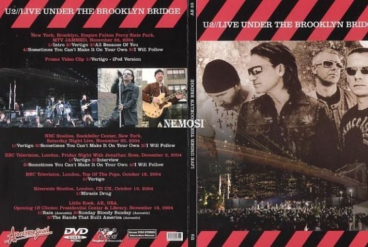 DVD - U2 - LIVE UNDER THE BROOKLYN BRIDGE, Verzenden, Nieuw in verpakking, Concert