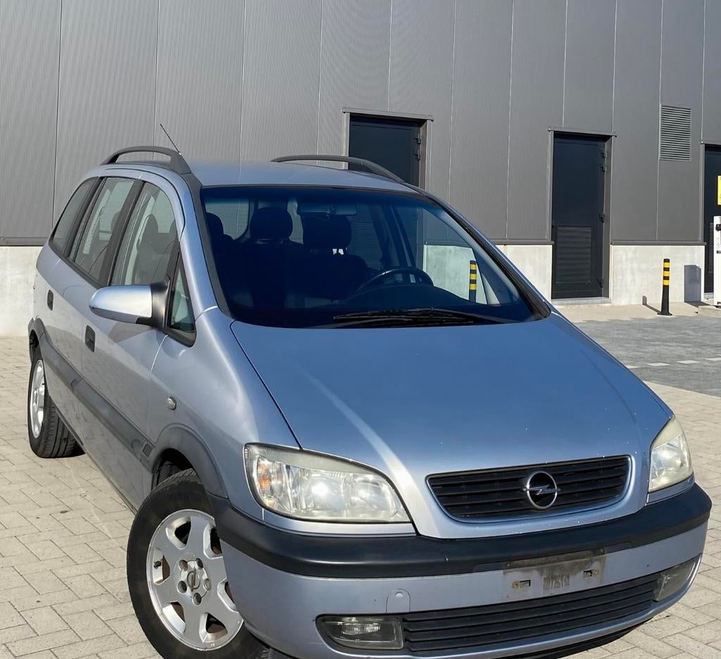2002, Opel Zafira, 167.876km, 7 zitplaatsen, Auto's, Opel, Zwart, 1600 cc, Bedrijf, 5 deurs