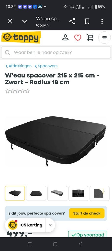 Spa cover 215cm, Tuin en Terras, Ophalen, Nieuw