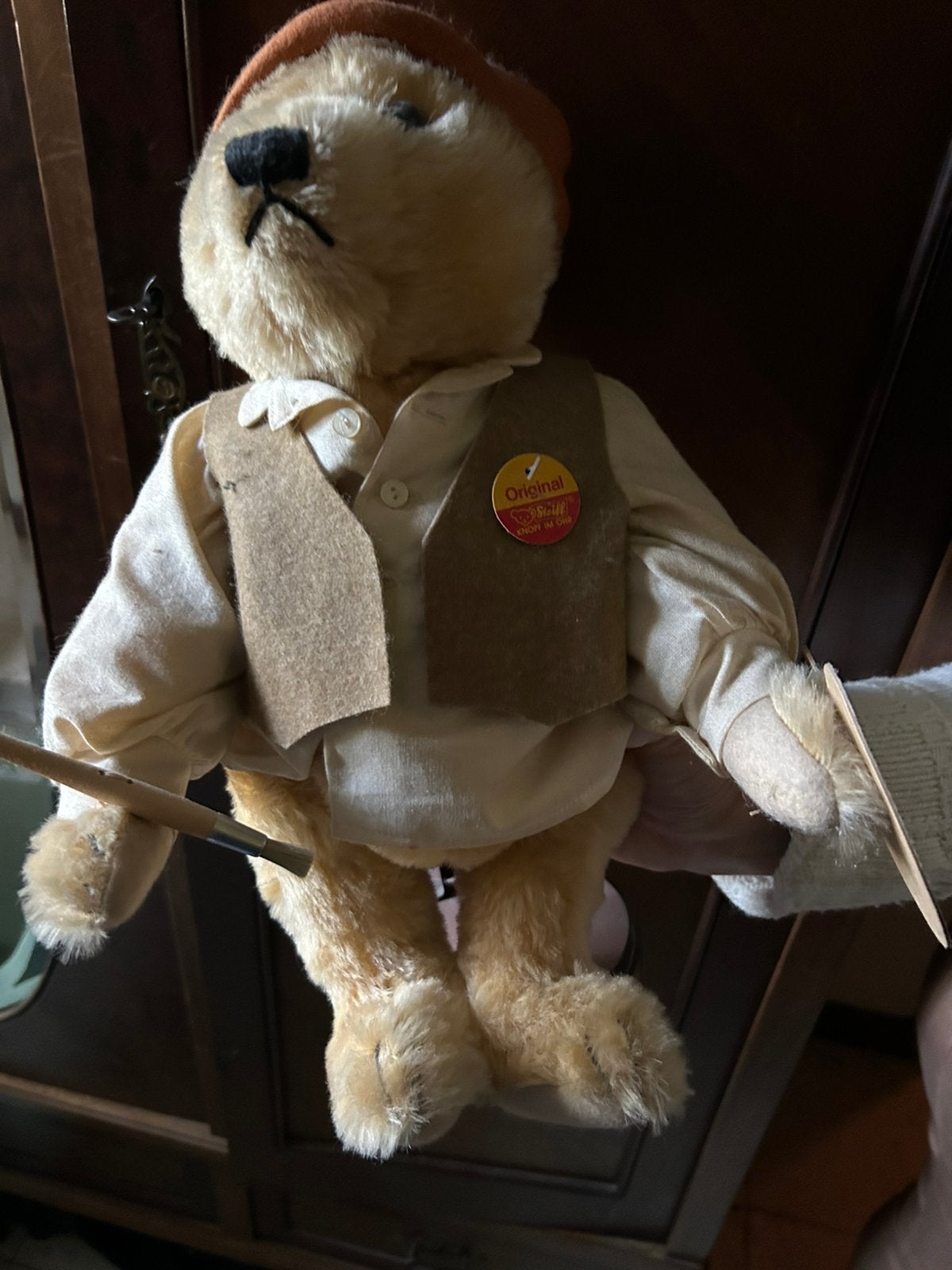 Originele Steiff beer, Ophalen, Zo goed als nieuw, Stoffen beer, Steiff