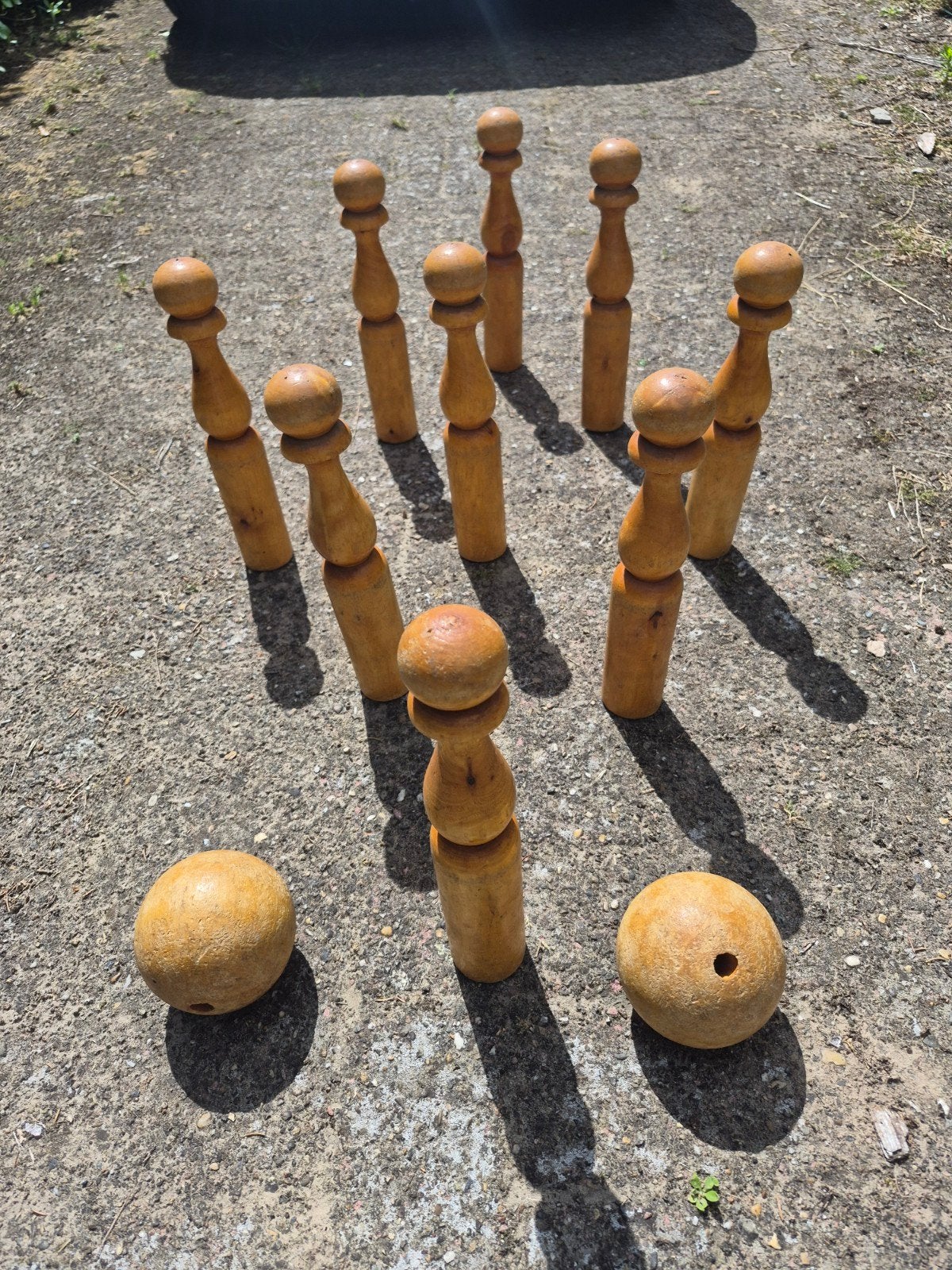 Oud kegel spel, Ophalen