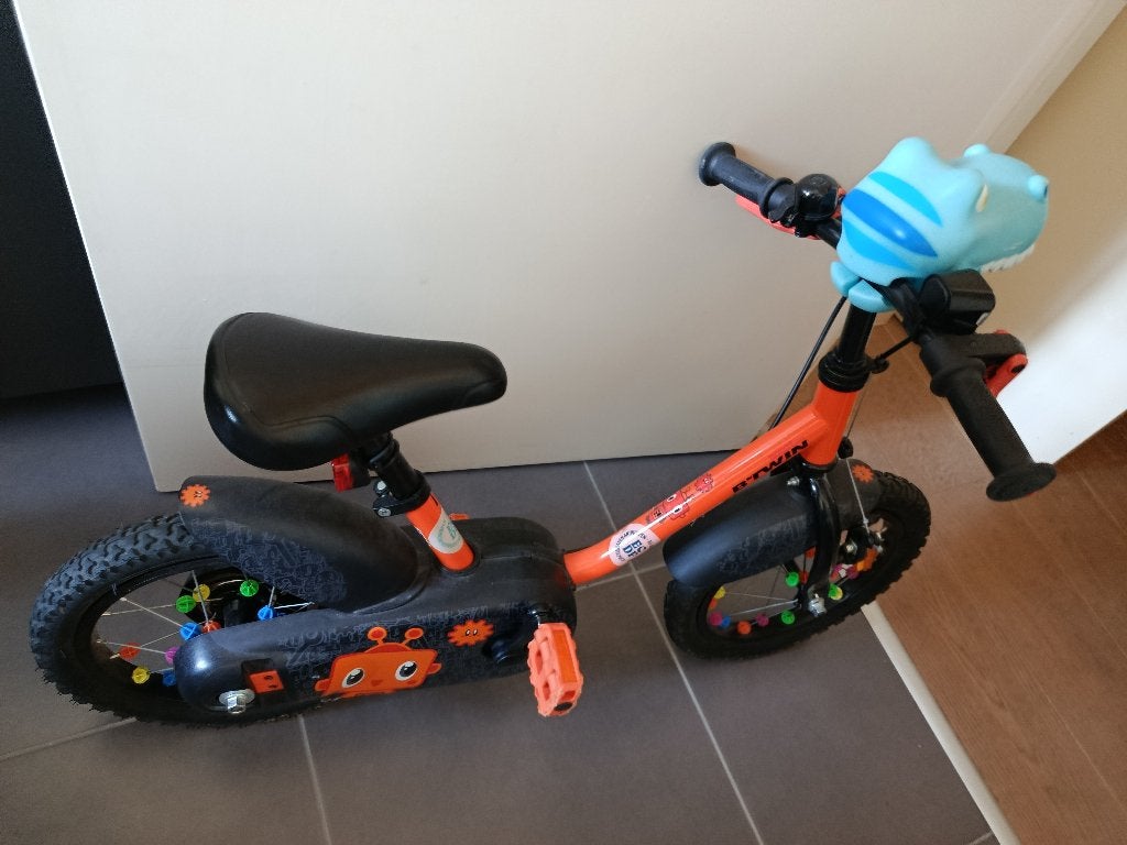 kinderfiets, Fietsen en Brommers, Ophalen, Zijwieltjes, Gebruikt, Minder dan 16 inch
