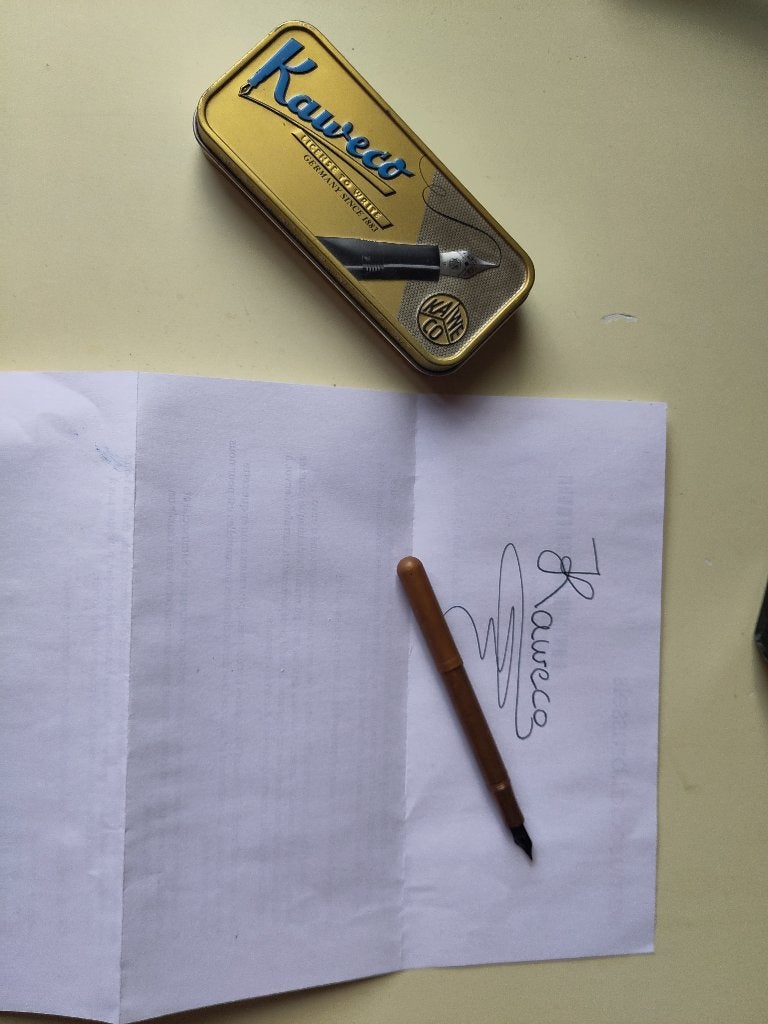 Kaweco Liliput vulpen Brass edition met doos, Gebruikt, Met doosje, Vulpen, Ophalen