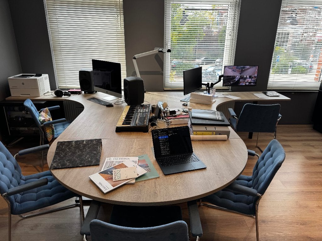 Bureau professionnel , pour 3/4 personnes , top qualité, Maison & Meubles, Bureaux, Enlèvement, Réglable en hauteur, Comme neuf