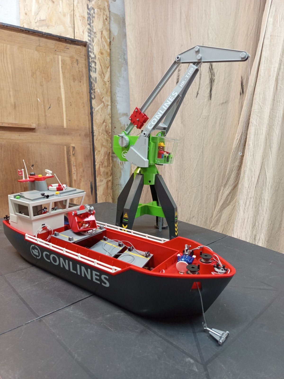 Boot en kraan Playmobil, Ophalen of Verzenden, Gebruikt