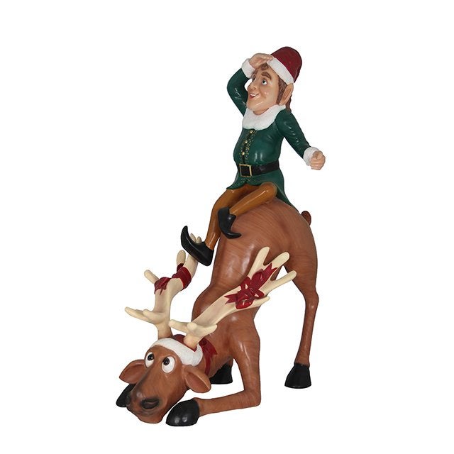Babbo et Blitzen beeld — Rendier - Hoogte 151 cm, Diversen, Kerst, Ophalen, Nieuw