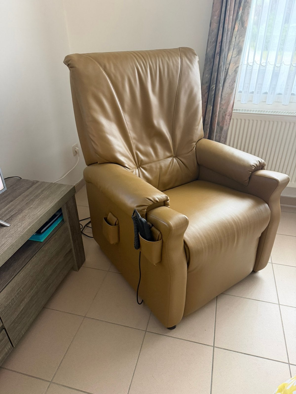 Relaxzetel met sta op functie, Ophalen, Gebruikt, Leer