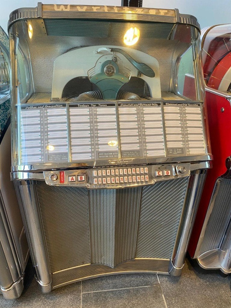 Wurlitzer jukebox 104 sélections, Ophalen, Zo goed als nieuw, 1950 tot 1960, Wurlitzer