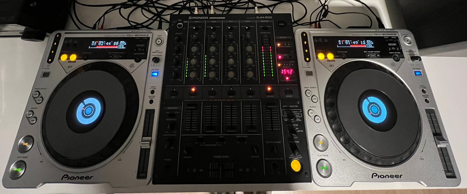 Pioneer DJM-500 + 2X CDJ-800mk2, Enlèvement, Comme neuf, DJ-Set, Pioneer