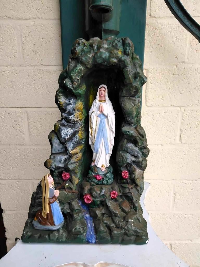Lourdes beeld Maria & Bernadette 38 cm hoog., Ophalen of Verzenden