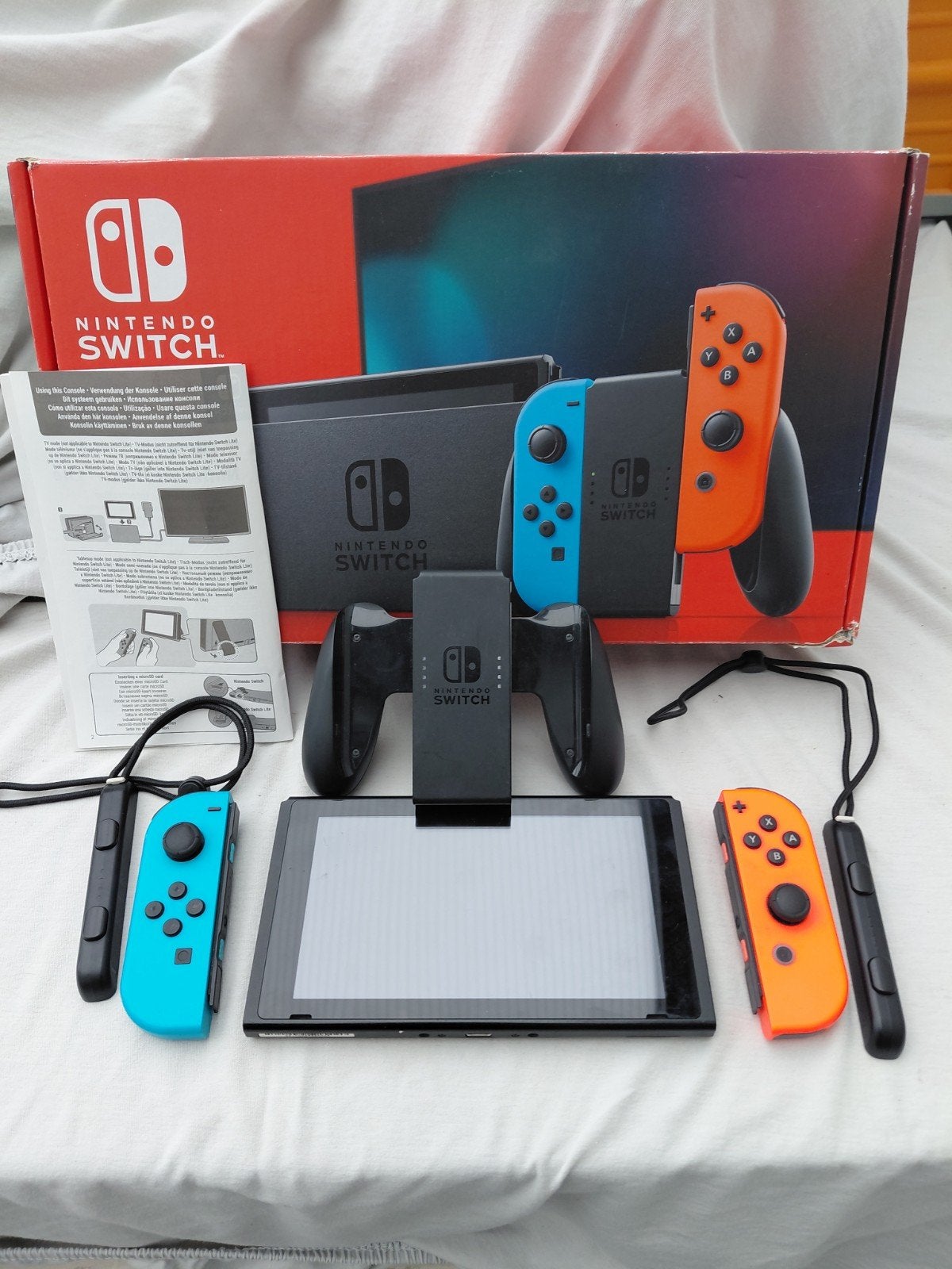 Nintendo Switch V2, Consoles de jeu & Jeux vidéo, Enlèvement, Comme neuf, Switch 2019 Upgrade, Avec jeux