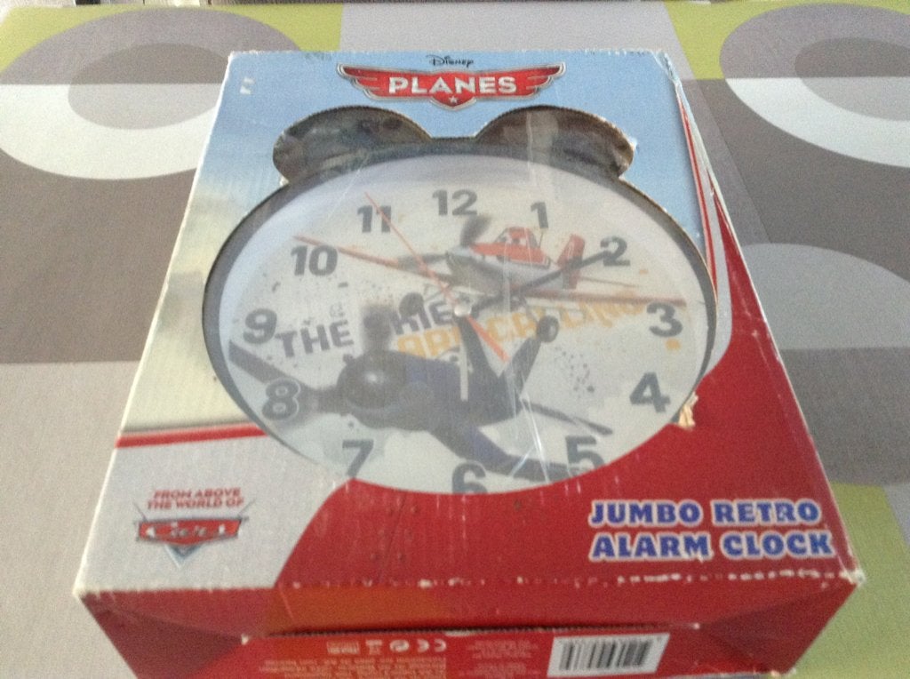 Réveil rétro jumbo Disney-Pixar Planes (Nouveau), Neuf, Noir, Enlèvement ou Envoi, Autres types
