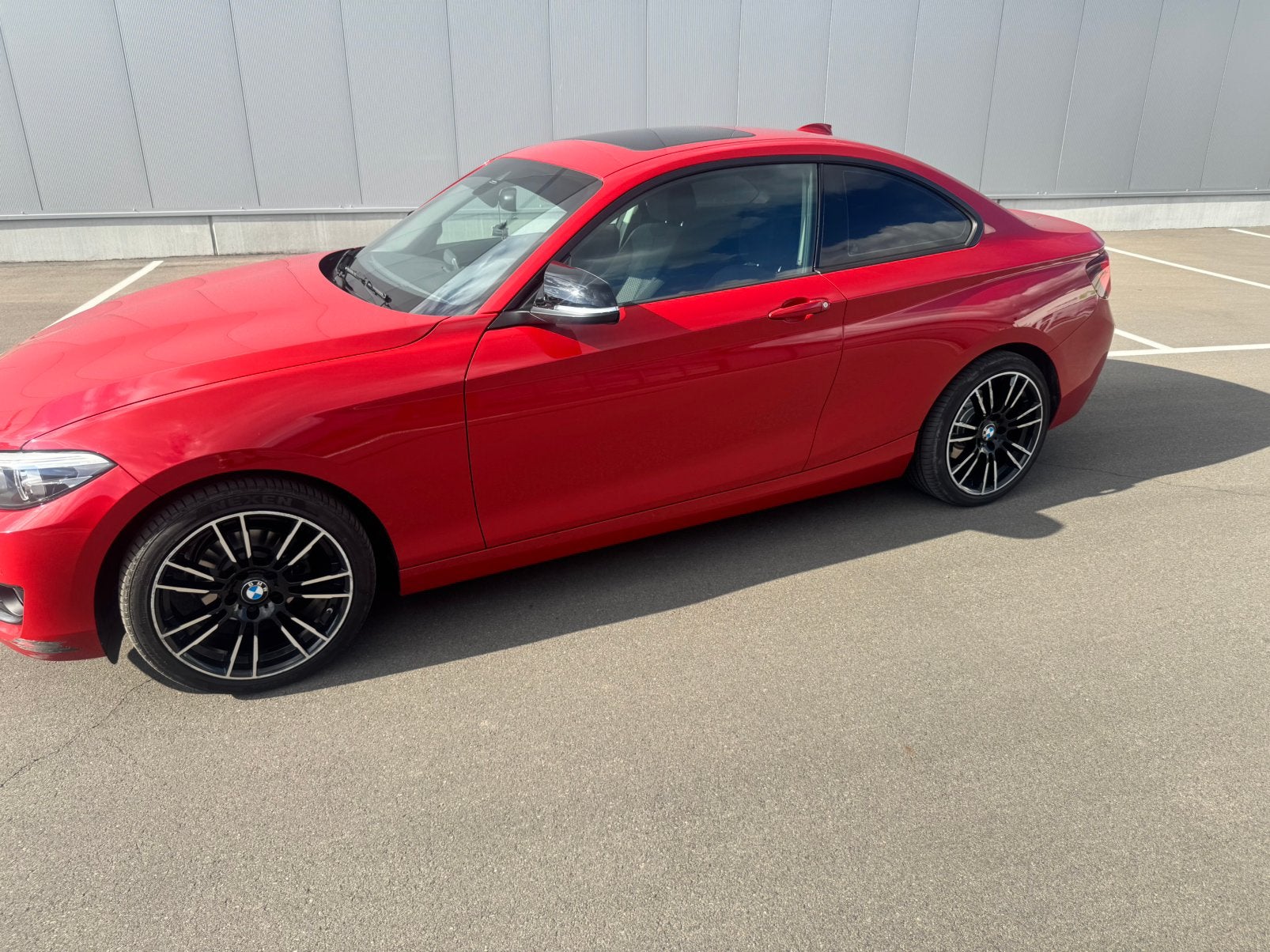 Vend BMW 218D, Autos, Rouge, Alcantara, Diesel, Particulier