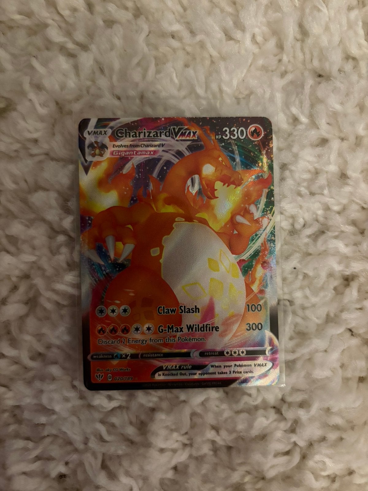 Charizard Vmax, Hobby en Vrije tijd, Verzenden, Nieuw, Losse kaart