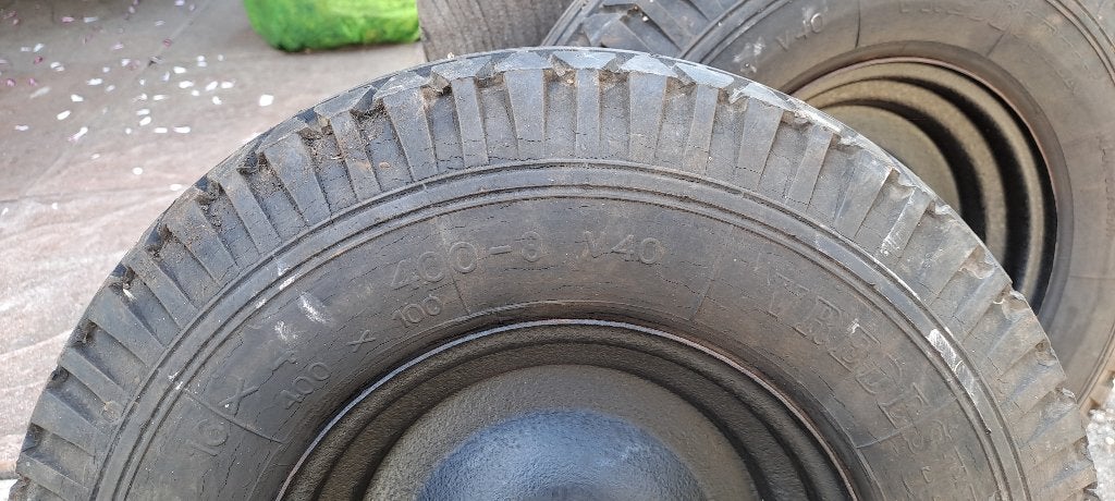 2 wielen voor kar/kruiwagen, Ophalen, Gebruikt, IJzer