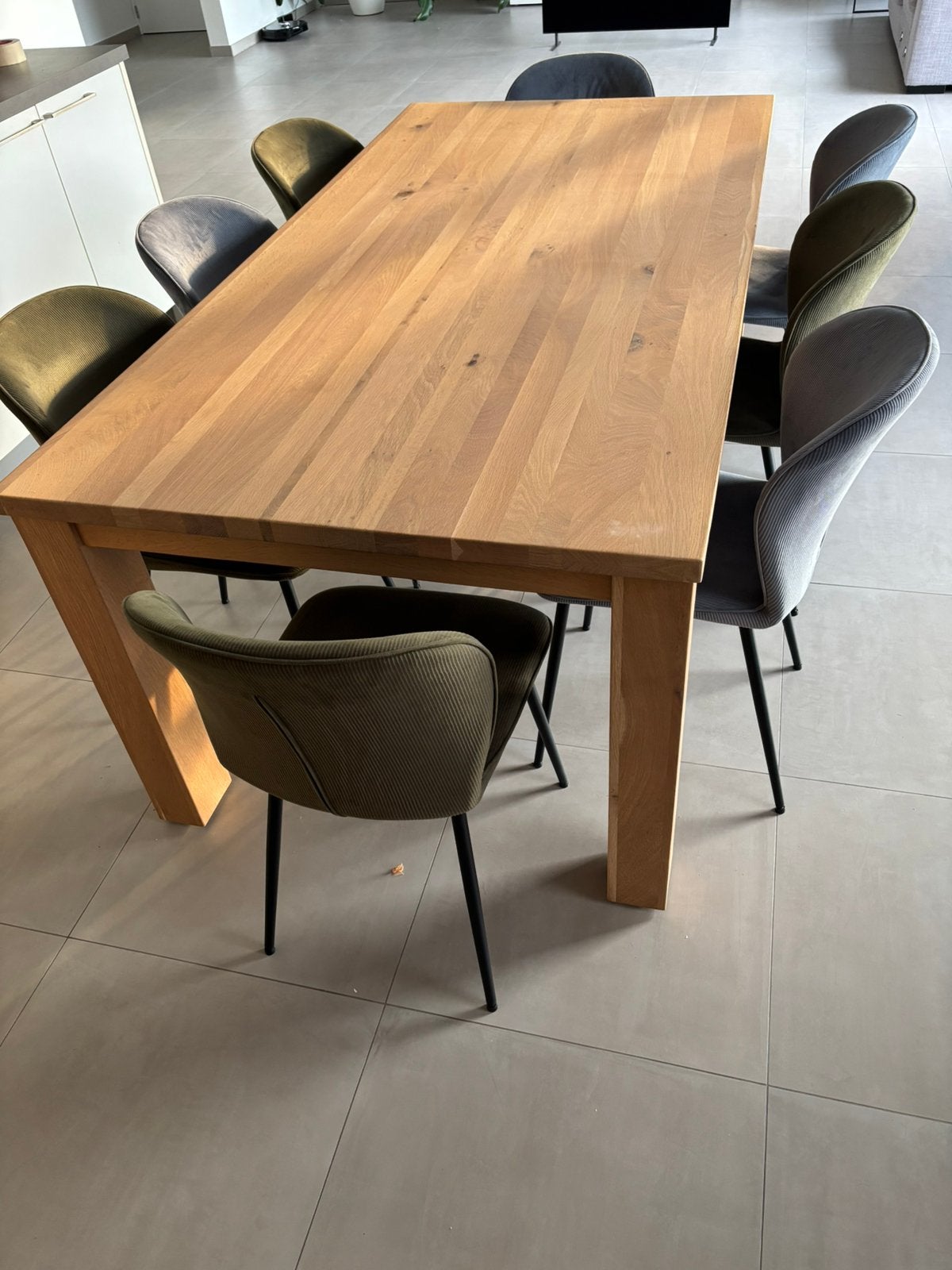 Stoffen stoelen x 8, Huis en Inrichting, Stoelen, Ophalen, Gebruikt, Blauw, Stof