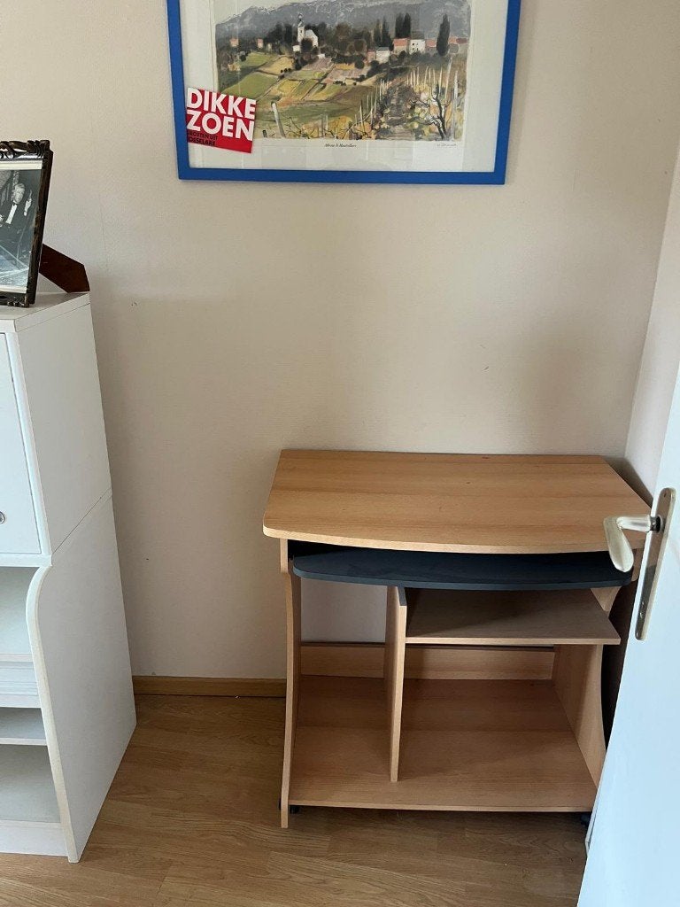 Compact Houten Computermeubel op Wielen, Maison & Meubles, Armoires | Meubles ordinateur, Enlèvement, Utilisé