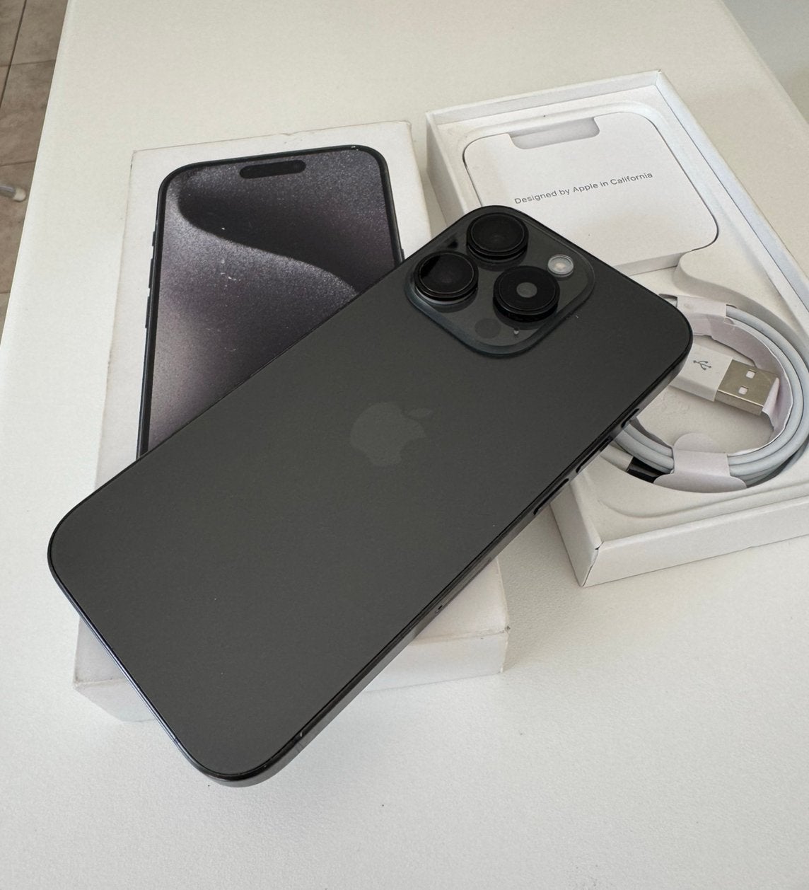 iPhone 15 Pro 128GB Black Titanium, Telecommunicatie, Mobiele telefoons | Apple iPhone, Zwart, Ophalen of Verzenden, Zonder abonnement