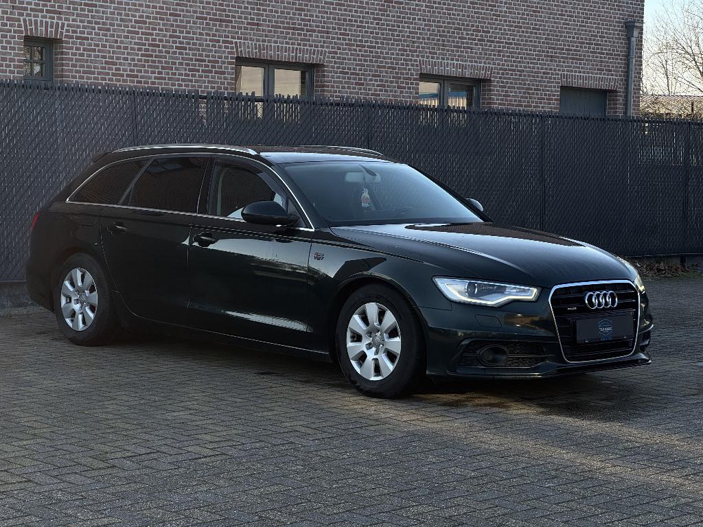 AUDI A6 3.0 V6 QUATTRO S-LINE 210DKM 2015 GEKEURD, Auto's, Audi, Automaat, Leder en Stof, Zwart, Startonderbreker