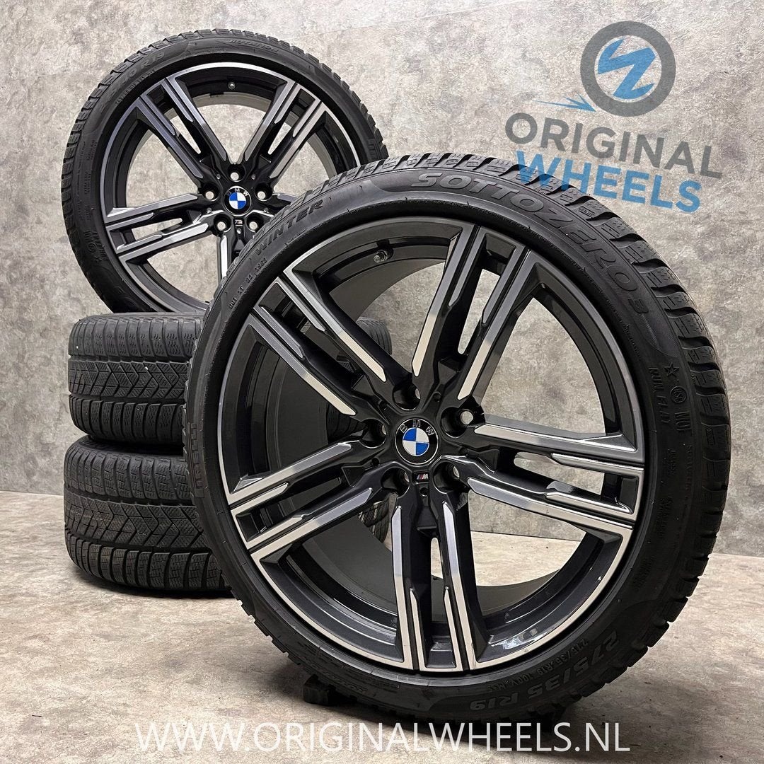 19 inch originele velgen + winterbanden BMW 5 serie 727 M, 19 inch, -, -, Banden en Velgen