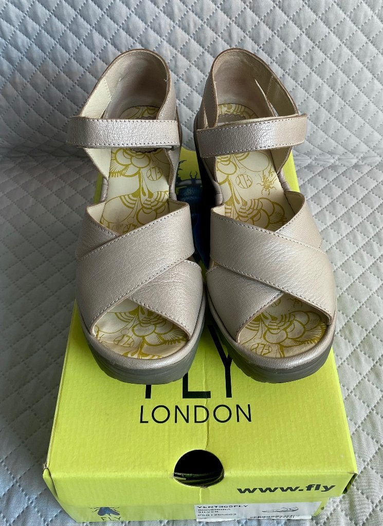 Chaussures Fly  London 38, Gris, Enlèvement, Porté, Sandales et Mûles