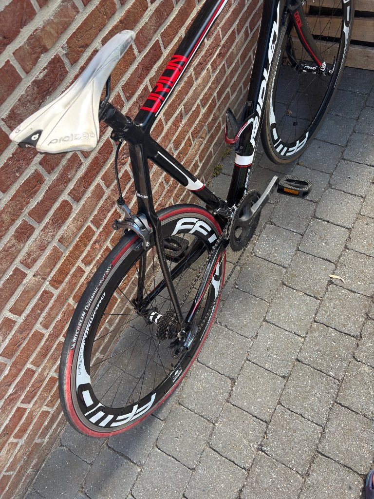 Ridley Carbon koersfiets met extra set alu wielen, Overige merken, 28 inch, Carbon, Ophalen of Verzenden