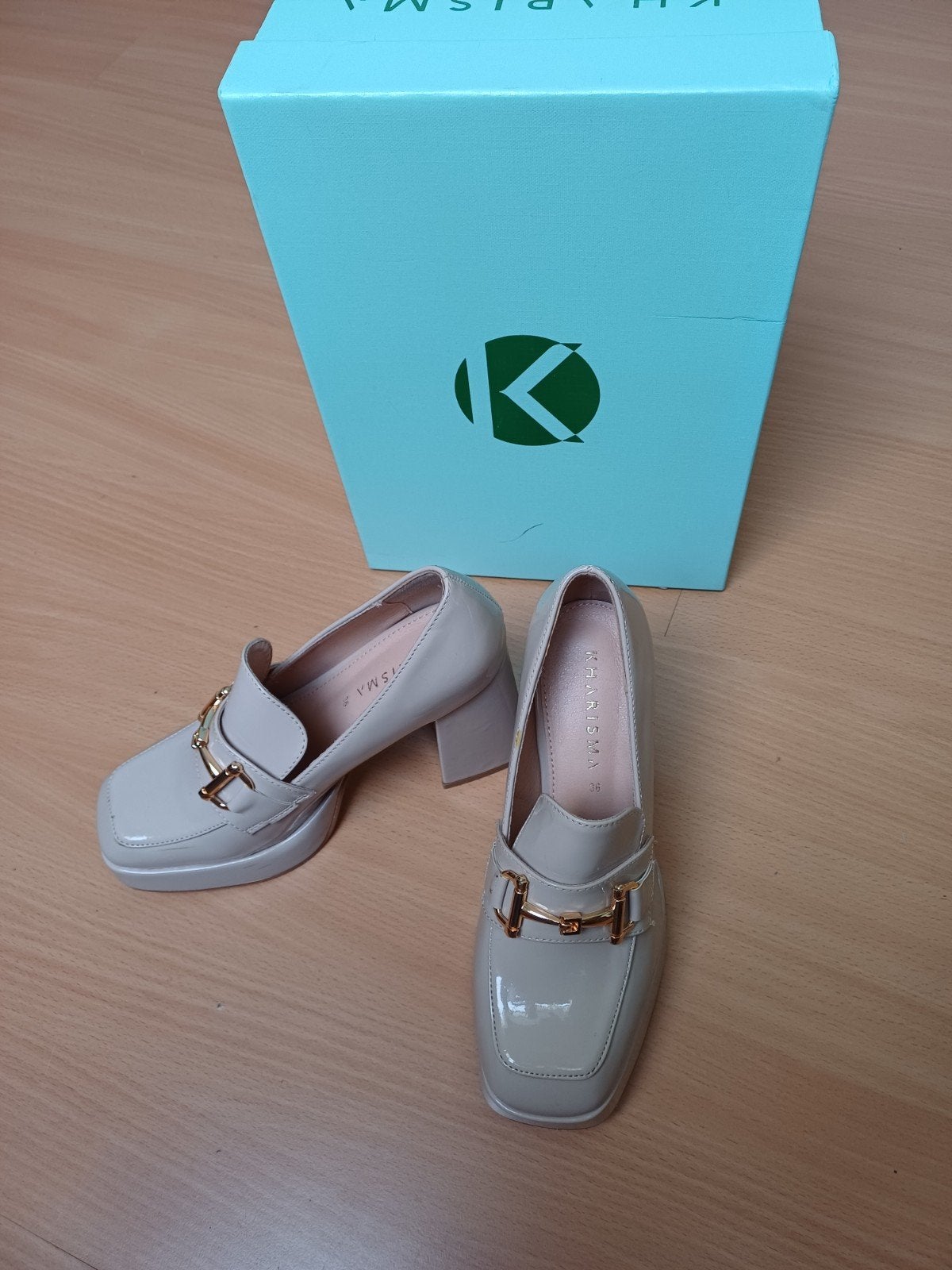 chaussures à talons épais, Vêtements | Femmes, Chaussures, Beige, Comme neuf, Enlèvement, Karishma