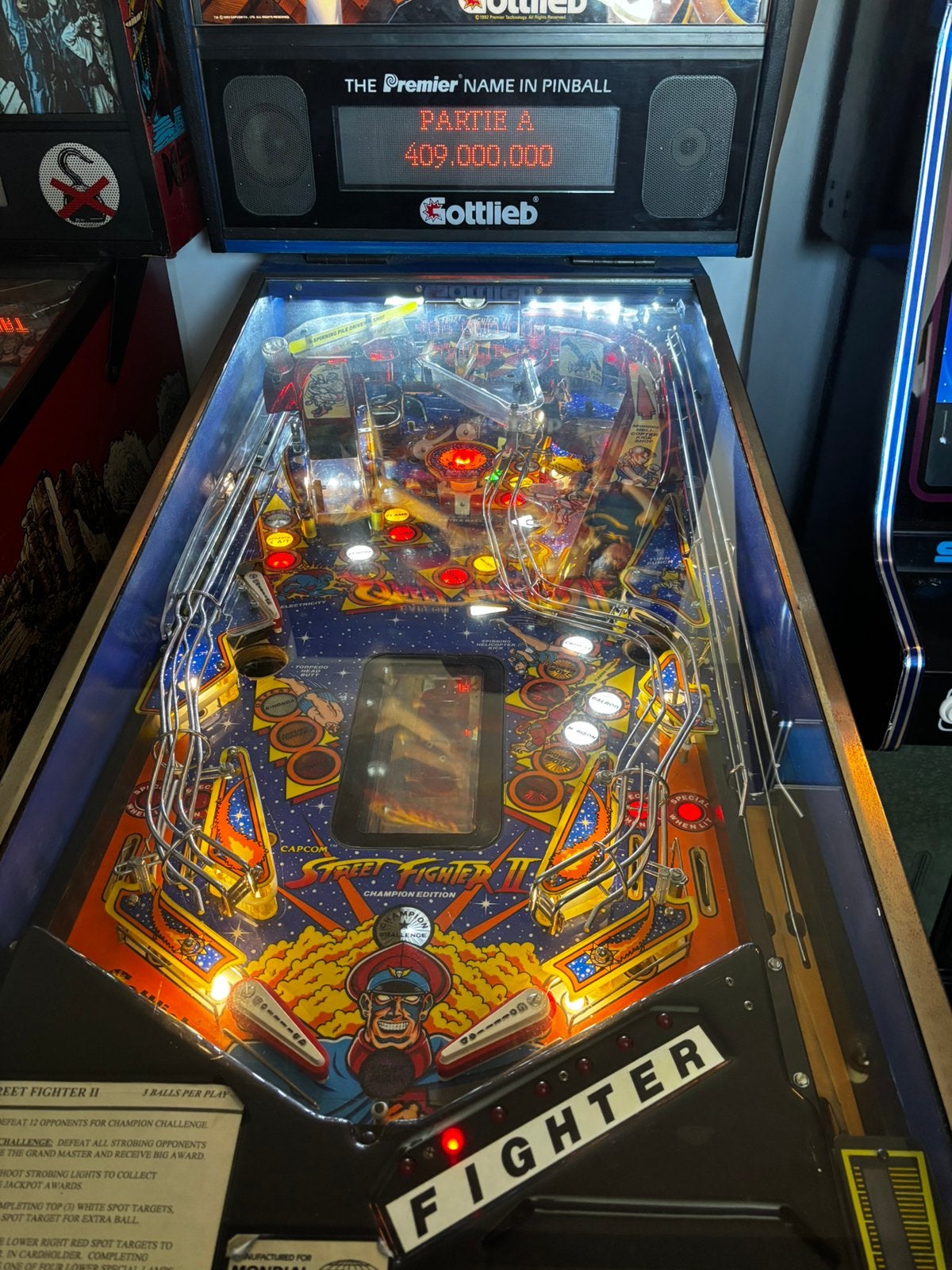 Flipper street fighter 9.5/10 bijna perfecte staat!, Ophalen, Zo goed als nieuw