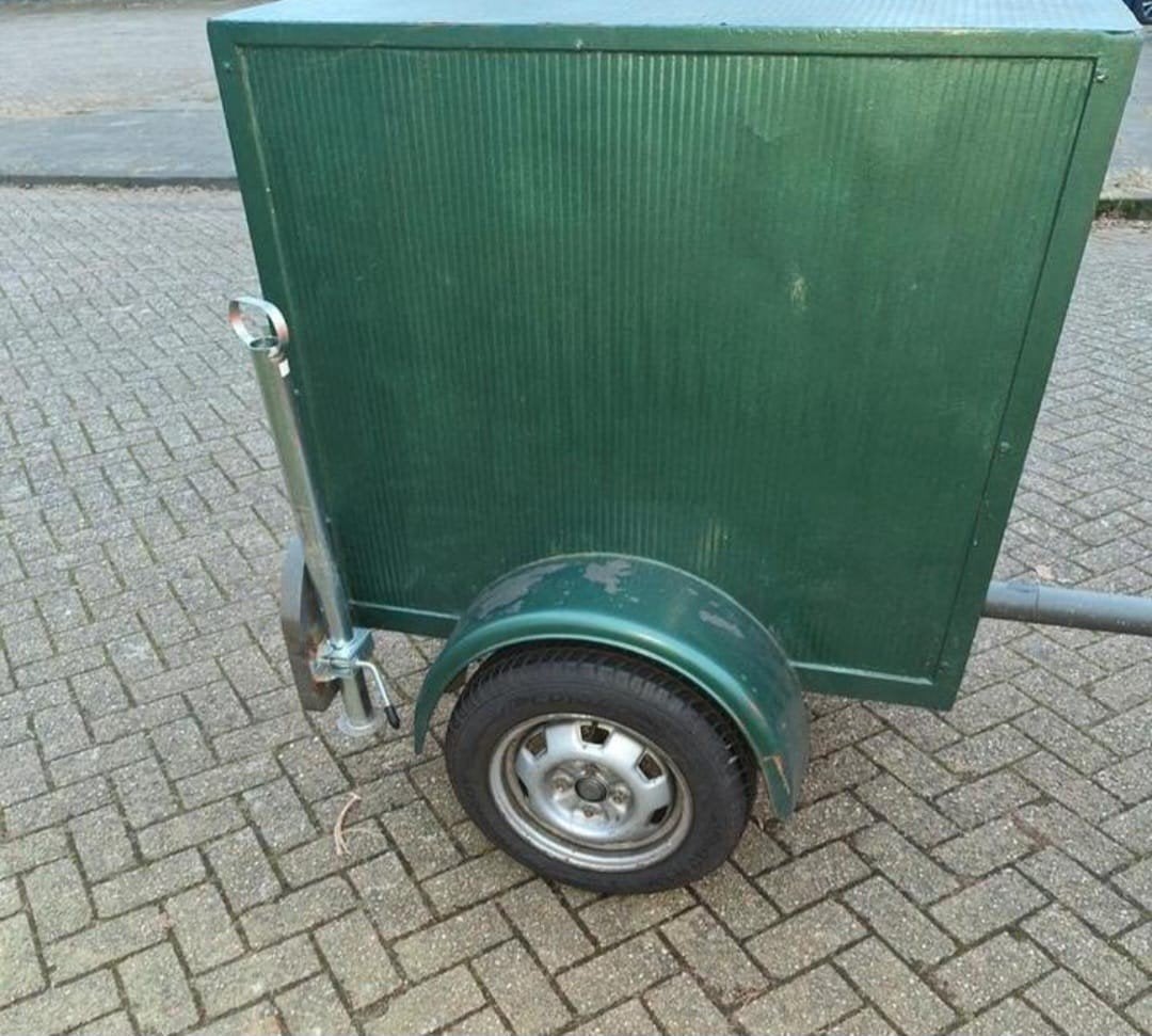 Groene aanhanger voor diverse doel einde OPHALEN IN NL, Ophalen