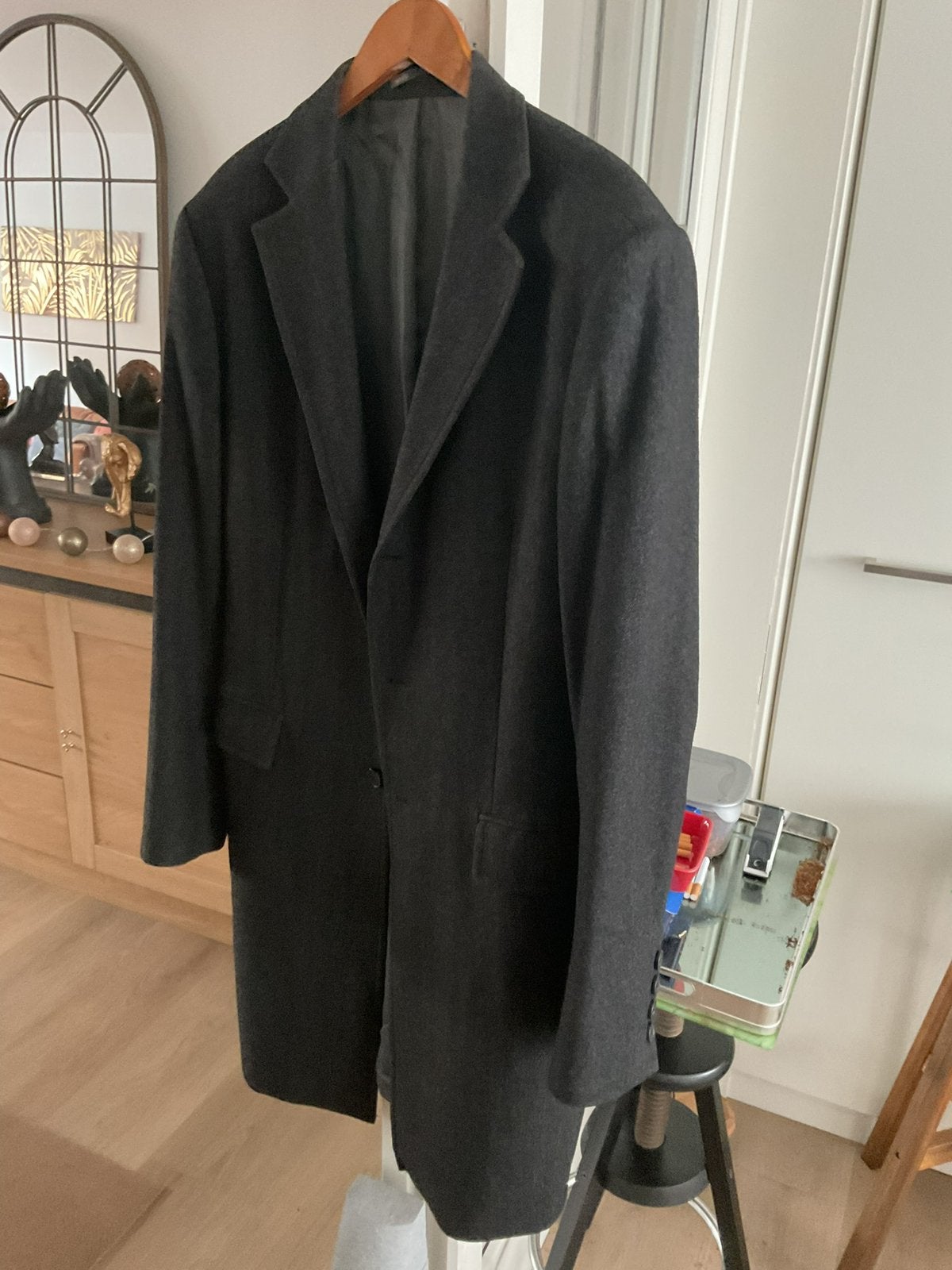Lange Herenmantel Mexx, Kleding | Heren, Jassen | Winter, Ophalen of Verzenden, Zo goed als nieuw, Maat 52/54 (L)