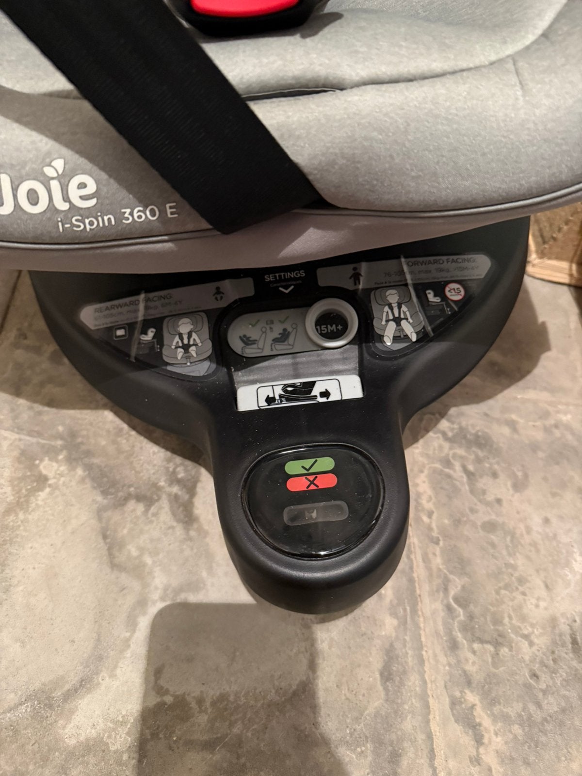 Joie Autostoel i-Spin 360 E i-Size Groep 0+/1 Gray Flannel, Kinderen en Baby's, Autostoeltjes, Ophalen, Gebruikt