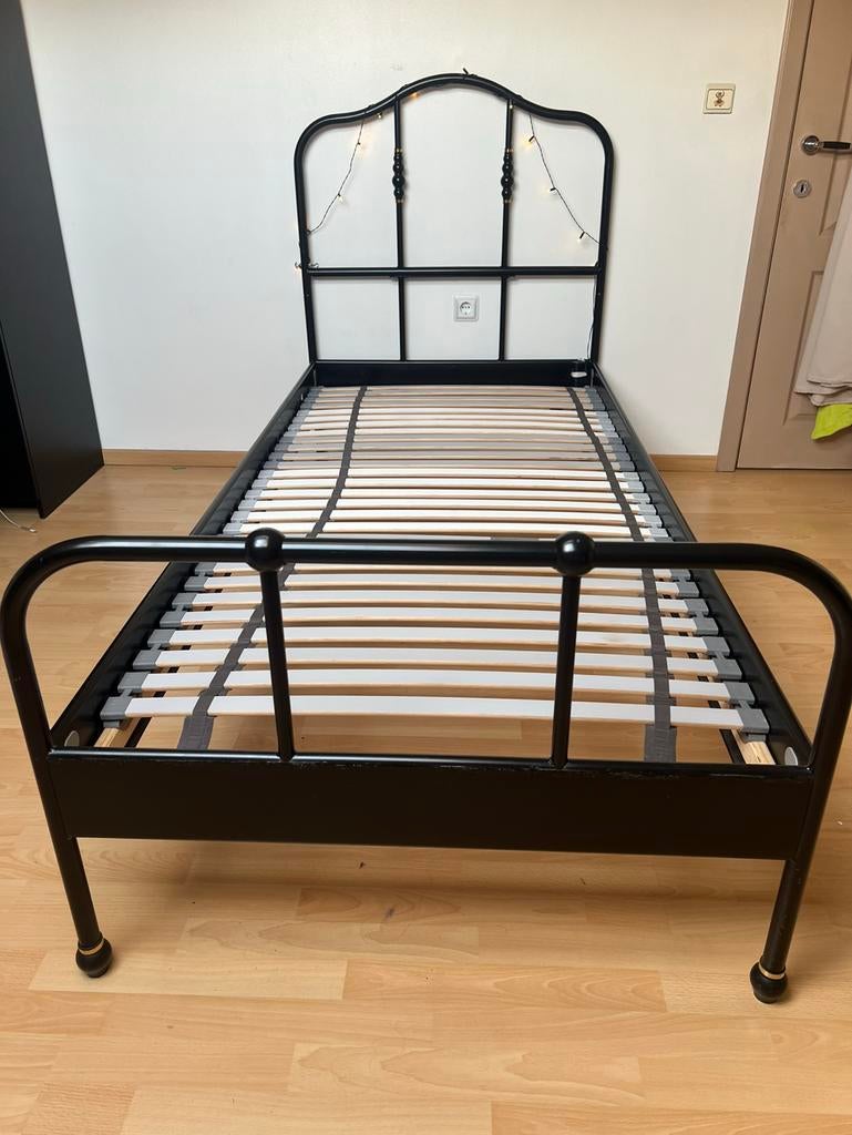 IKEA STJÄRNO eenpersoons bedframe + lattenbodem, Ophalen, 90 cm, Eenpersoons, Zwart