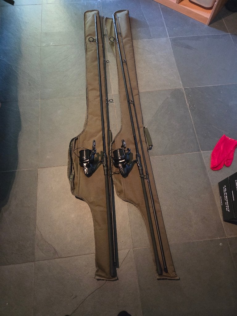 karper hengel set, Watersport en Boten, Hengelsport | Karpervissen, Ophalen, Zo goed als nieuw, Complete set