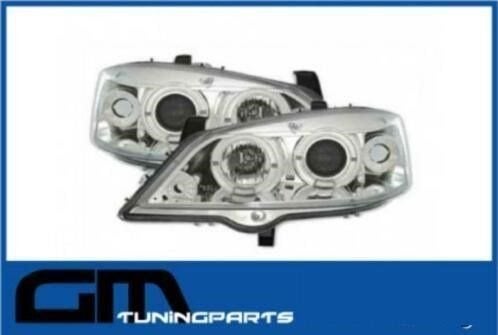 # Angel eyes koplampen opel astra G led # chrome uitvoering, -, -, Opel, Nieuw
