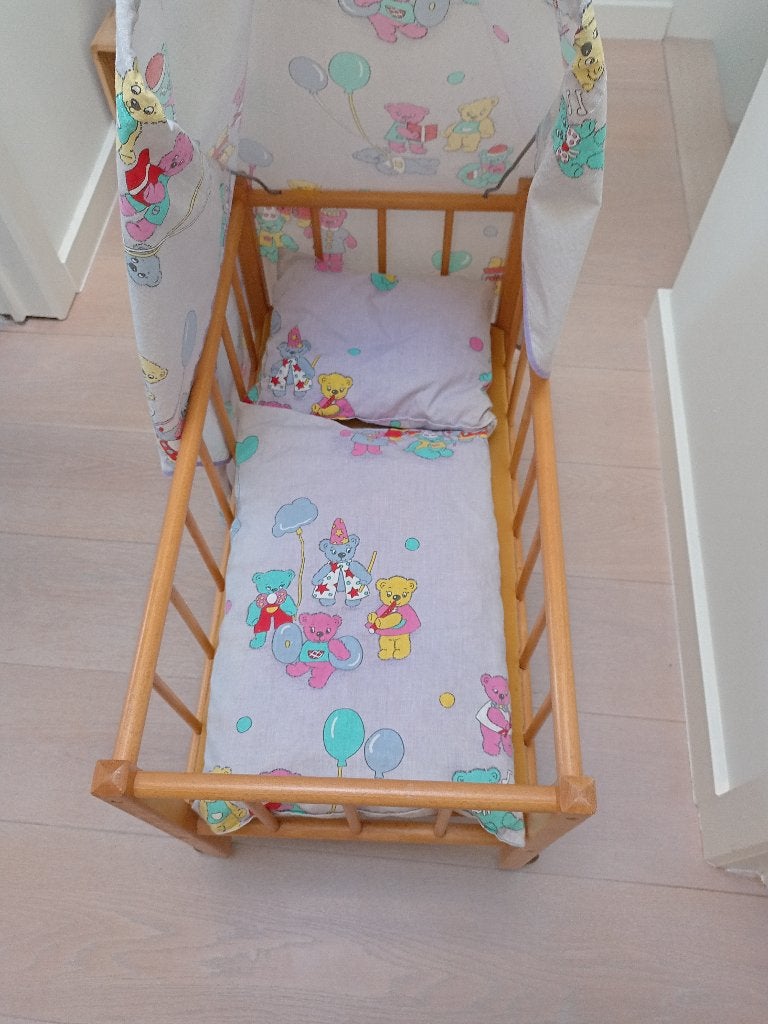 houten poppenwieg met bekleding, Kinderen en Baby's, Ophalen, Gebruikt