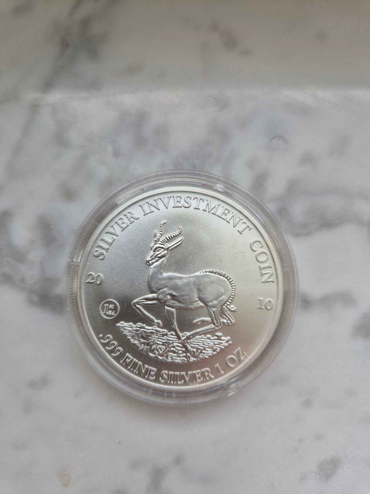1oz 999 silver - Malawi - springbok 2012, Enlèvement