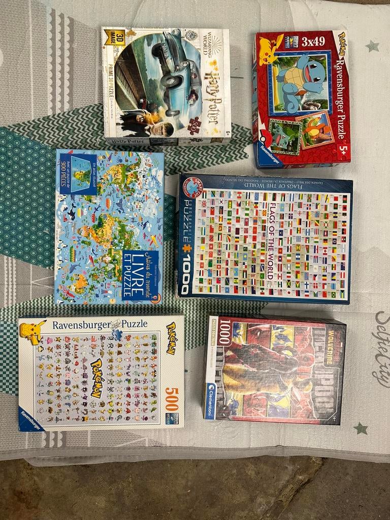 6 Puzzles pour le prix de 2 ! – Lot Complet – Idéal Loisirs, Enlèvement, Comme neuf