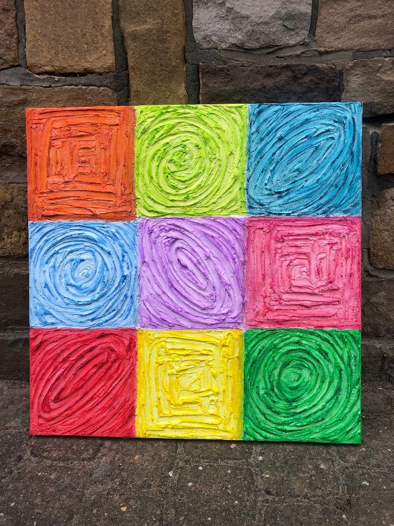 Schilderij, Antiek en Kunst, Ophalen, Acrylverf