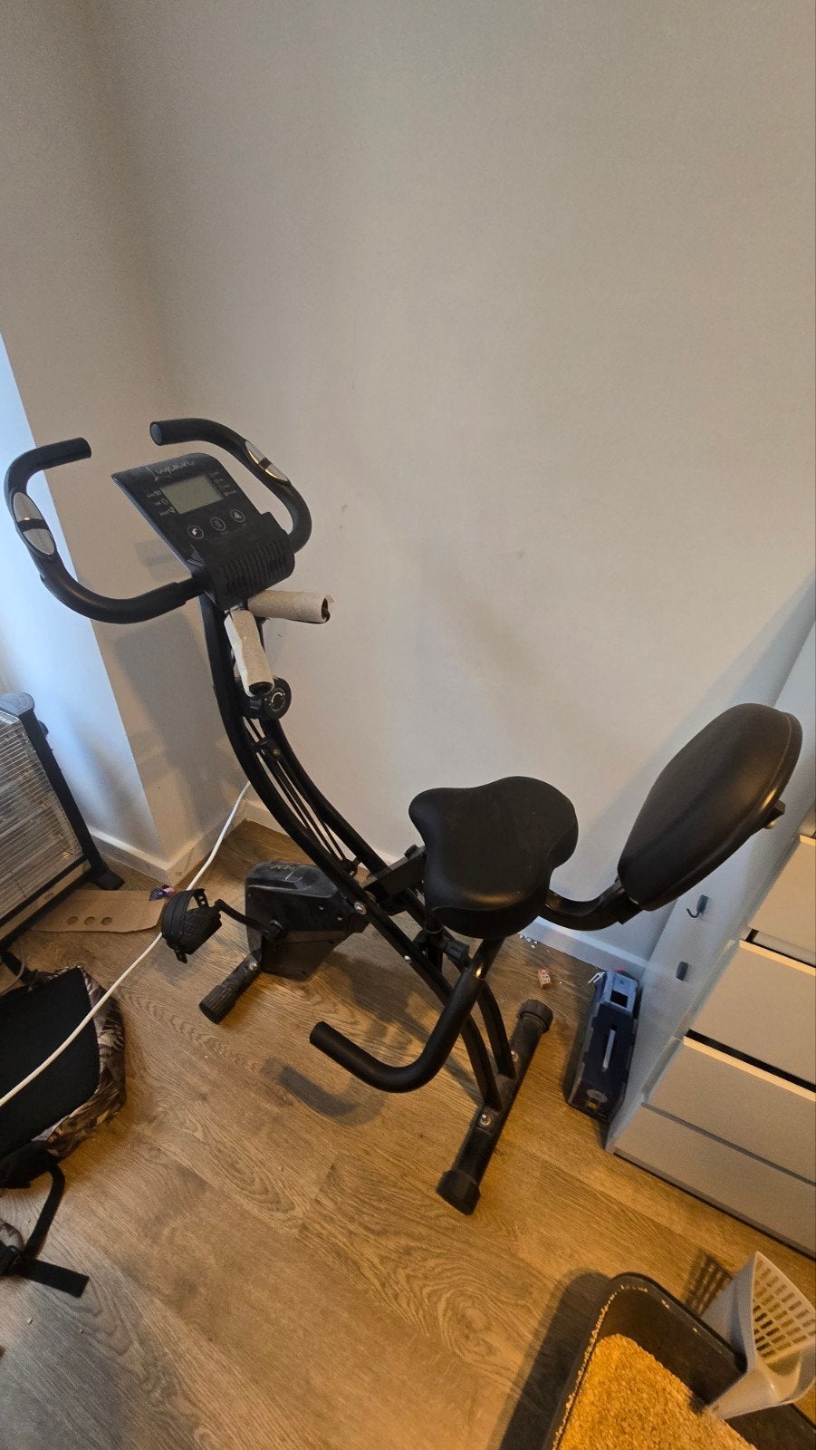 Compacte Opvouwbare Hometrainer met Rugleuning en Display, Ophalen, Armen, Hometrainer