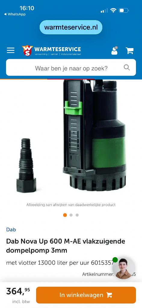 Dab dompel pomp, Tuin en Terras, Waterpompen, Ophalen, Nieuw, Elektrisch, Dompelpomp