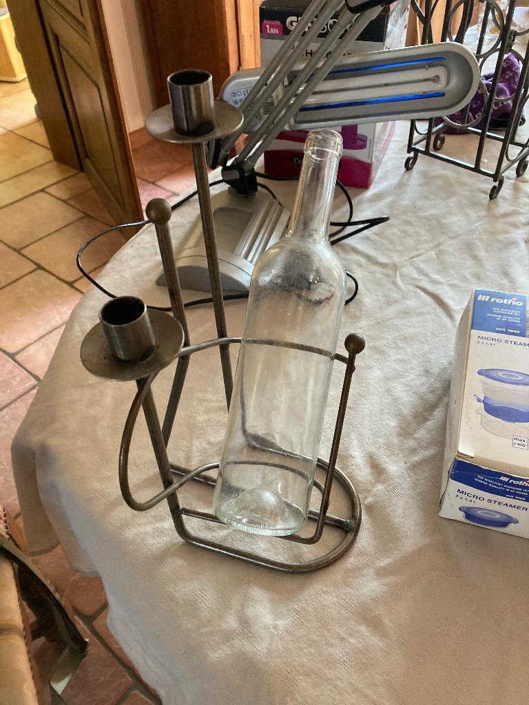 Bougeoir porte bouteille, Moins de 50 cm, Moins de 5 bouteilles, Enlèvement, Utilisé