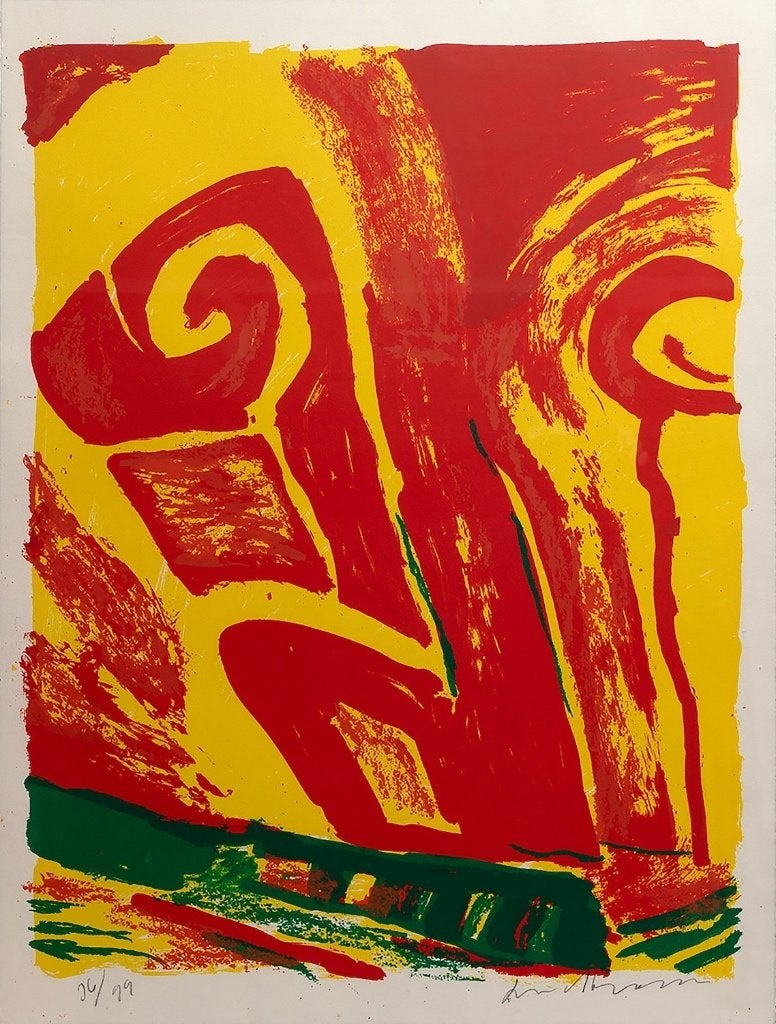 Bengt Lindström litho, Antiquités & Art, Numéroté, Enlèvement ou Envoi, Abstrait, Lithographie