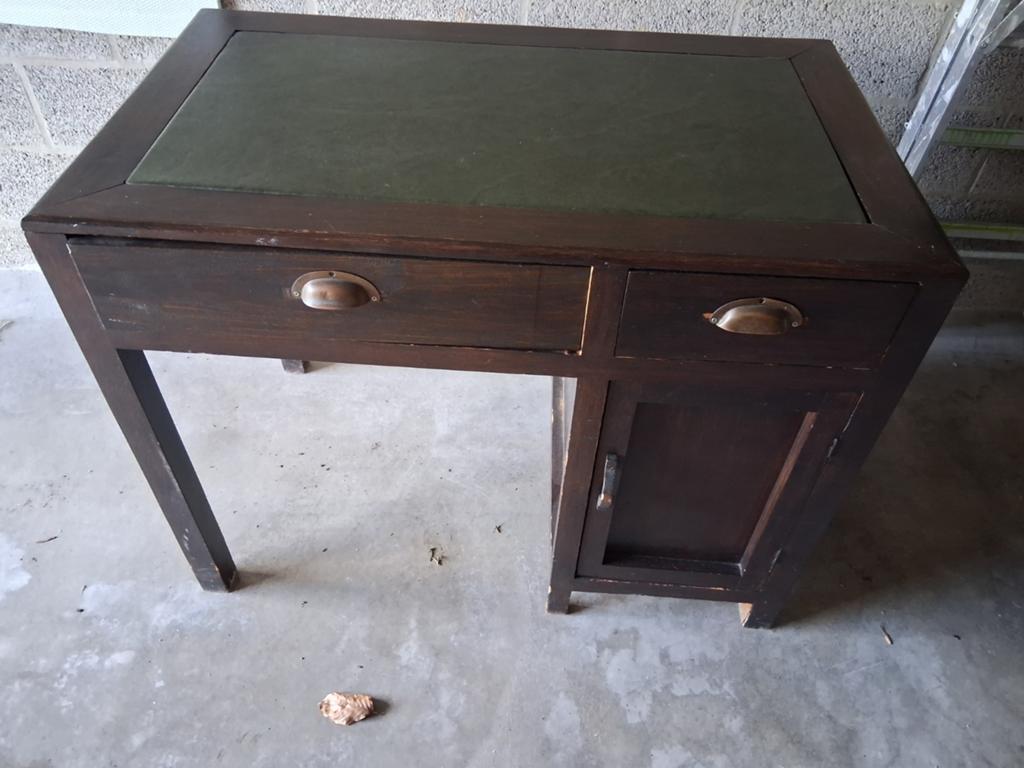 Ancien petit bureau en bois dimensions Lg 1m lg 60 h 77, Maison & Meubles, Enlèvement