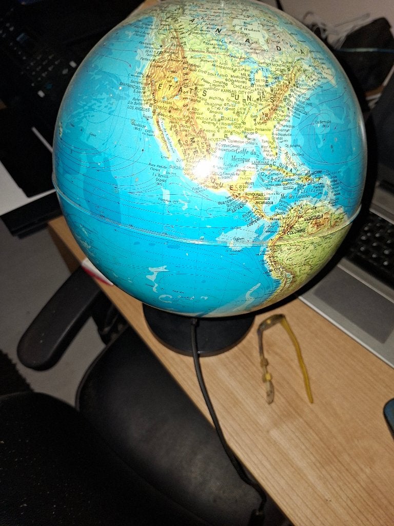 Globe terrestre, Maison & Meubles, Enlèvement ou Envoi, Lumineux, Utilisé
